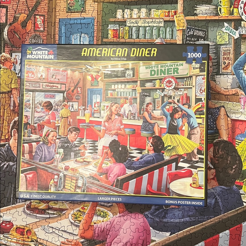 White Mountain American Diner 1000-Piece Puzzle